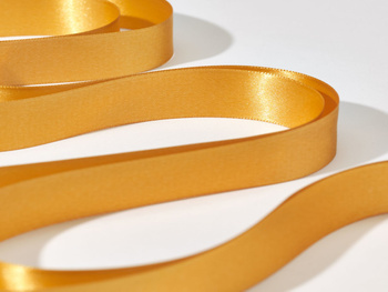 Wstążka satynowa premium 15 mm kolor jasno-pomarańczowy