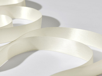Wstążka satynowa premium 15 mm kolor  ecru kość słoniowa 