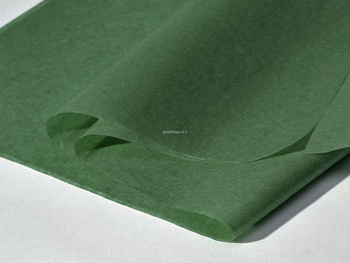 bibuła zielona satynowa do pakowania rozmiar 50x74 z możliwością nadruku 1 kolor Pantone