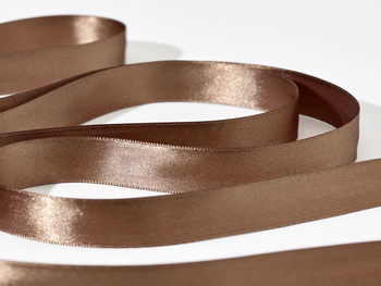 Tasiemka satynowa premium 25 mm kolor jasno-brązowy