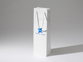 12x8x38 torba ekologiczna premium biała z nadrukiem reklamowym
