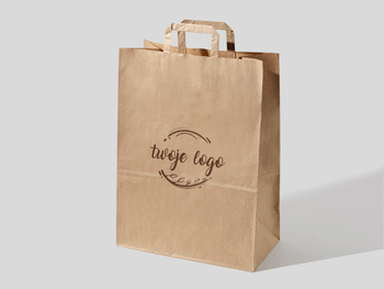 32x12x41 torby papierowe kraft z nadrukiem reklamowym